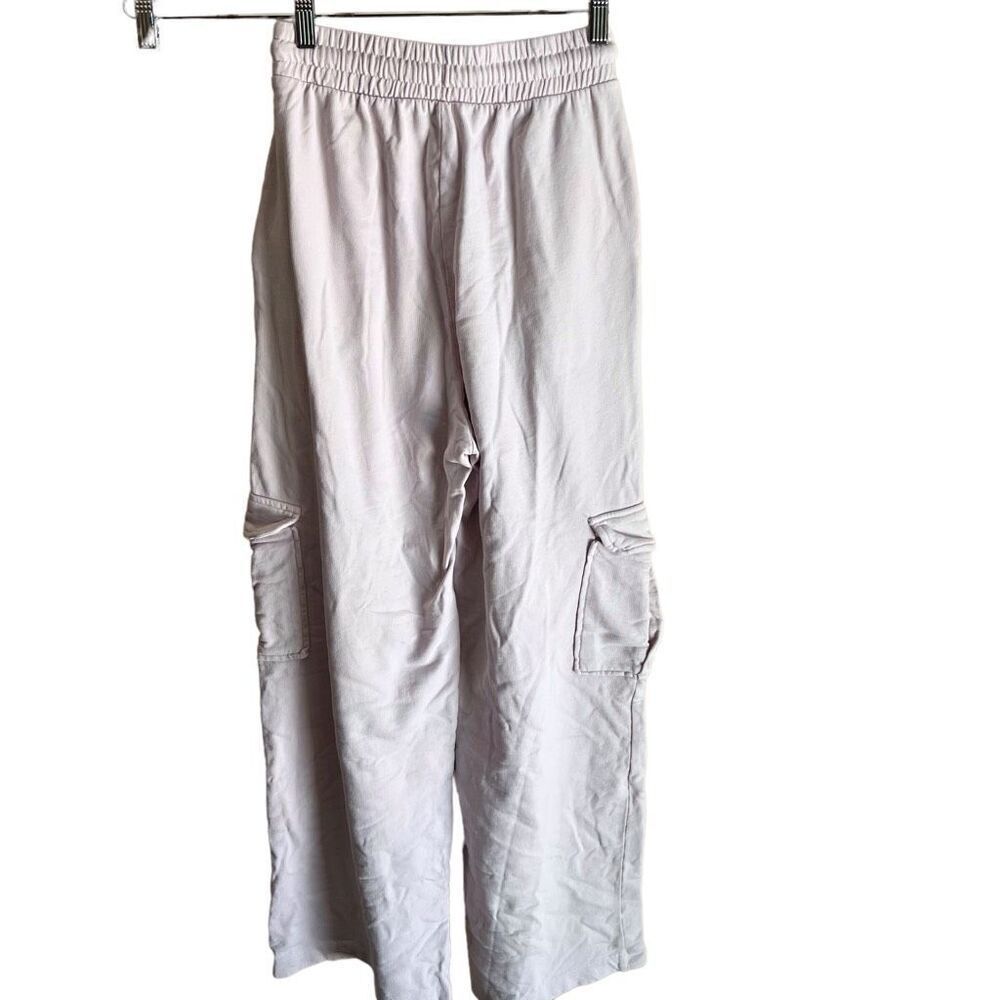 Zara Womens Light Pink Cargo Elastic Waist Pull On‎ Sweats Size Small Gorpcore